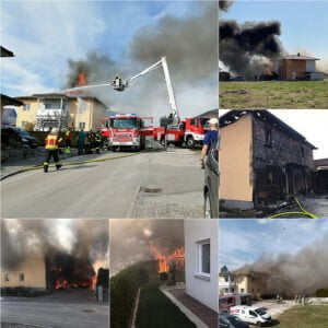 Einfamilienhaus Brand Collage