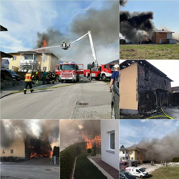 Einfamilienhaus Brand Collage